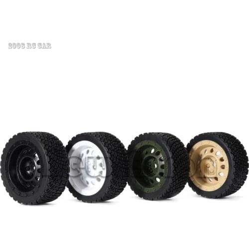 90046 90047 4PCS 1.9" Plastic Wheel Hub Rim&Rubber Tyres Tires for 1:10 RC Crawler Axial SCX10 D90 D110 Tamiya CC01 TRX4