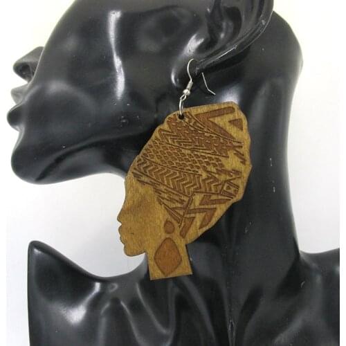 Free shipping!! 6cm/8cm Most popular Afrocentric Wood earrings can mixed colors