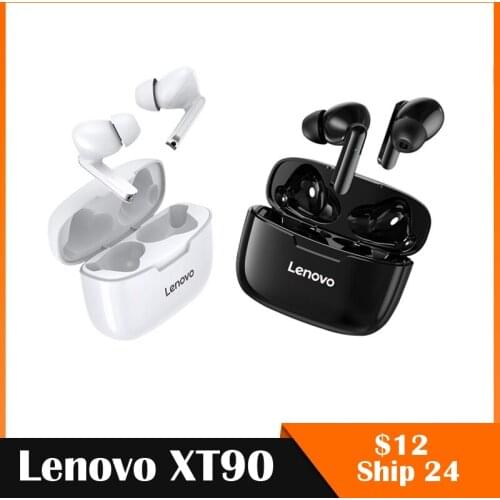 Original Lenovo Wireless Earphone XT90 TWS Bluetooth 5.0 Sweatproof Headset Touch Button IPX5 Sports Headphone With Charging Box