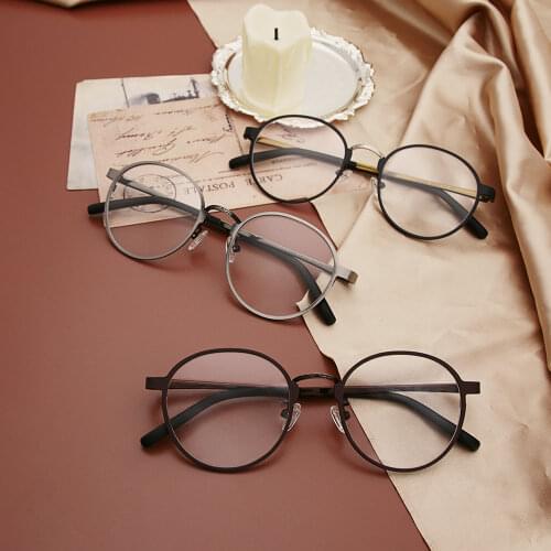 Bauhaus Brand Korea Design Hight Quality Round Clear Glasses Eyeglasses For Women Men Retro Glasses Round optical Computer Frame
