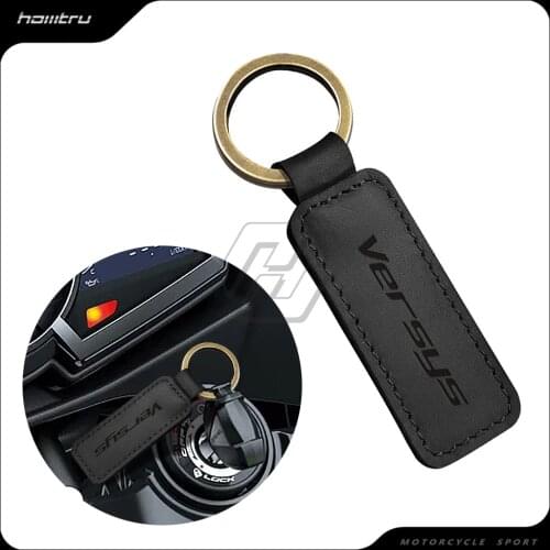 Motorcycle Cowhide Keychain Key Ring Case for Kawasaki Versys X-300 650 300 400 Models