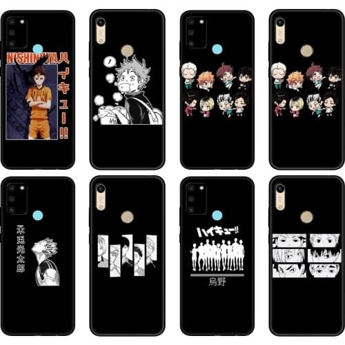 Black tpu Case For Honor 8a Prime 8s 9 10X Lite 9A 9C 9X Premium Pro 9S Case Cover oya oya oya haikyuu love volleyball