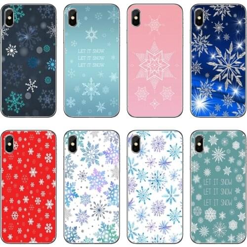 Merry Christmas snowflake Accessories Phone Case For Huawei P30 P20 Pro P10 P9 P8 Lite Y5 Y6 Y7 Y9 P Smart Plus 2018 2019