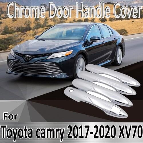 For Toyota camry XV70 Daihatsu Altis 2017~2020 2018 Styling Stickers Decoration Chrome Door Handle Cover Refit Car Accessories