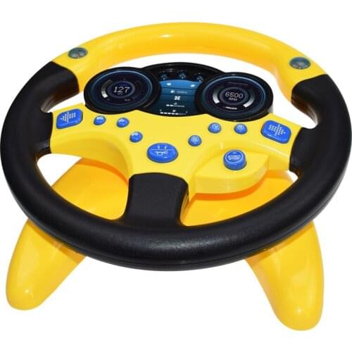 Eletric Simulation Steering Wheel Toy with Light Sound Baby Kids Musical Educational Copilot Stroller Steering Wheel Vocal Toys