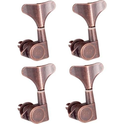 4 Pcs Meal Guitar Bass Tuning Pegs 4L Machine Heads Tuning Pegs, Heavy Duty Zinc