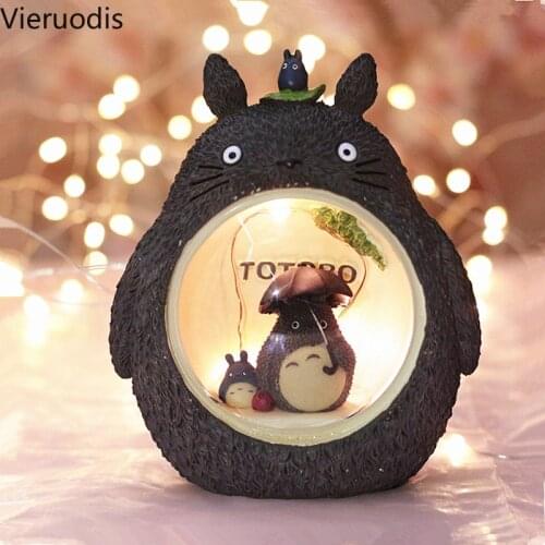 Creative Carton Light Hayao Miyazaki Resin Chinchilla Star Lights Night Lights Bedside Lights Desktop DecorationToys Kids Gift