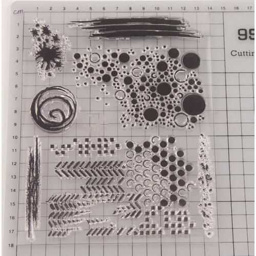 Reunion Circle Dot Scrapbooking Card Album Paper Craft Rubber Roller Transparent Silicon Clear Stamp