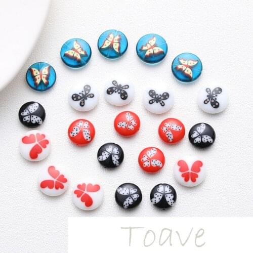 Round colored glaze bow series straight hole diy retro beaded necklace bracelet earrings material accessories