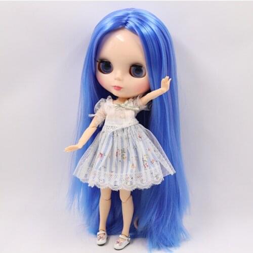 ICY DBS Blyth doll No. Y7216Y6208 light pink mix violet hair without bangs Flesh color skin Neo /6 BJD