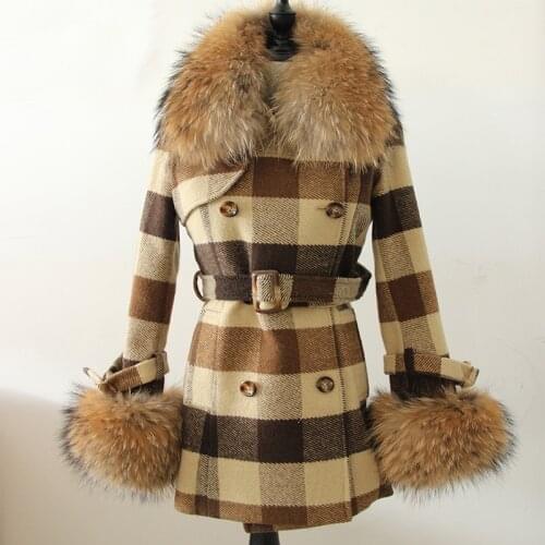 Lavelache Women's Plaid Coats