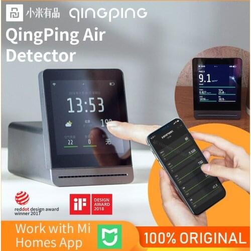 ClearGrass Air Monitor Retina Touch IPS Screen Mobile Touch Operation Indoor Outdoor Air Detector Work With Mi Homes App