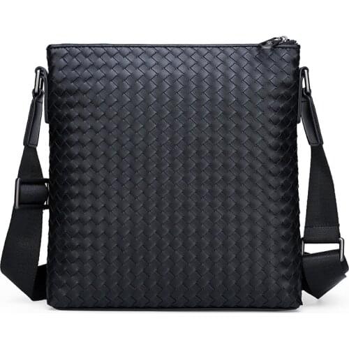 Mens Shoulder Bag Woven Cross Body Bag New Design Messenger Bag Casual Male Travel Bag
