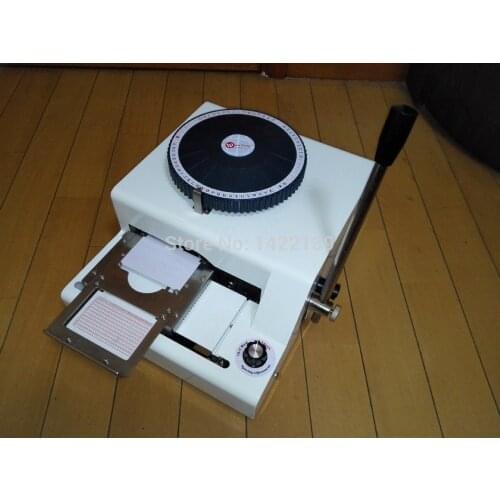 New CP-68B Manual Stamping Machine PVC/ID/Credit Card Embosser Code Printer