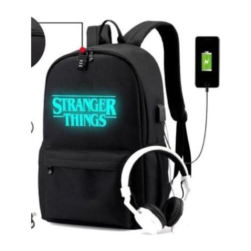 New Stranger Thing Ba DJ Faded School Bag noctilucous Luminous backpack student Notebook backpack Daily Bag With USB Travel Bags