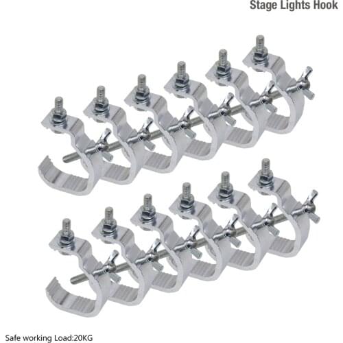 New 12pcs/lot LED Par Hook Aluminum Lights Hook Professional Stage Equipment Led Stage Light Truss DJ Club Light Hanging Hook