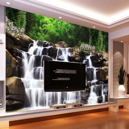 Papel de parede 3d madeira embossed velvet wallpaper papier peint mural 3d custom photo mural landscape