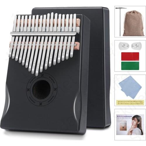 17 Keys Bull Kalimba Thumb Piano Portable Finger Flexible Piano African Kalimba Made By Single Board High-Quality Wood Mahogany