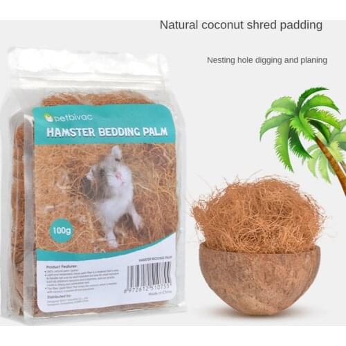 Natural Shredded Coconut Hamster Litter Golden Bear Hamster Nesting Mat Hamster Cage Landscaping Supplies Hamster Accessories
