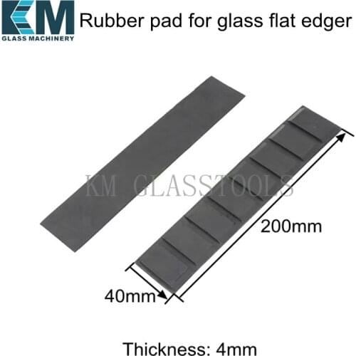 Rubber pad for glass flat edger, Size: 200mm*40mm