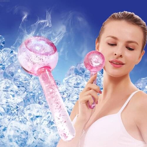 Facial Massage Globes Ice Ball Energy Crystal Glass Ball Health Care Cooling Beauty Ice Globes Face Wrinkle Remover Product