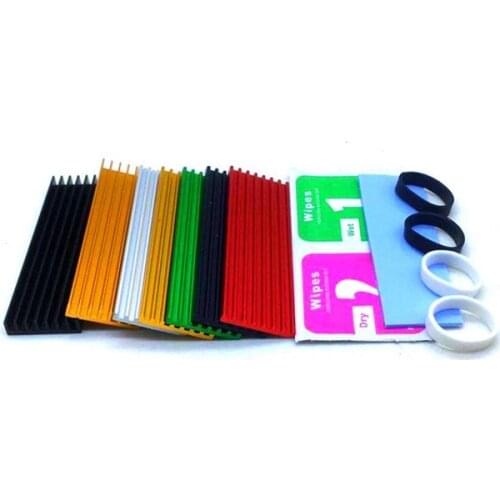 10PCS/LOT M2 solid state drive heat sink 70*22*3mm computer SSD NVME m.2 ultra-thin cooling aluminum sheet