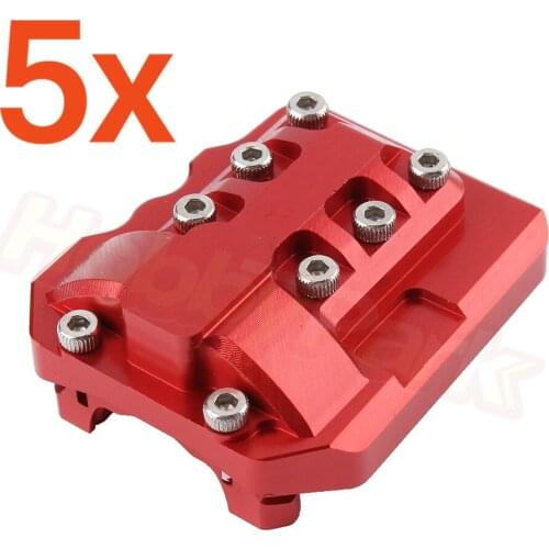 5 Pieces Aluminum Alloy Diff Cover Front / Rear For Traxxas TRX4 TRX-4 RC Crawler Car Upgrade Parts
