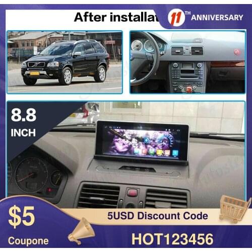 Android 7.1 Car GPS Navigation Display For Volvo XC90 2004-2013 Head Unit Dash Multimedia Player Auto Radio Tape Stereo NO DVD
