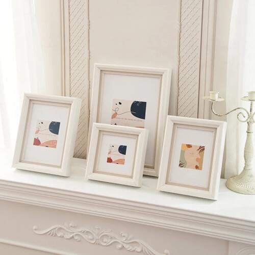Modern Style White Desktop Picture Frame For Wedding Photos Art Home Decoration 6-10 Inch Kids Birthday Gift Resin Photo Frame