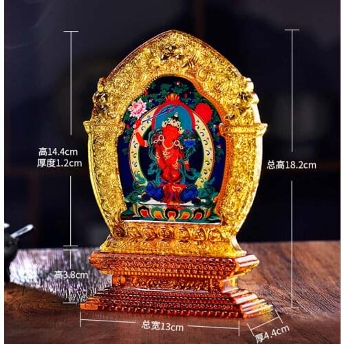 18CM Large Buddhism Home family protection safe exorcise evil spirits good luck Bodhisattva Manjusri crystal buddha talisman