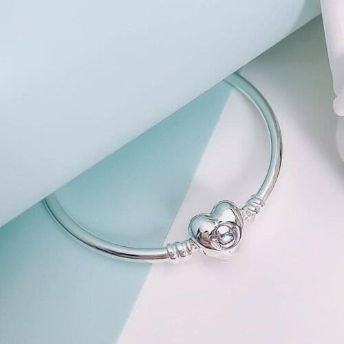 Pan Jia Yi Gu heart classic love heart-shaped rose gold chain bracelet foundation love love buckle silver buckle