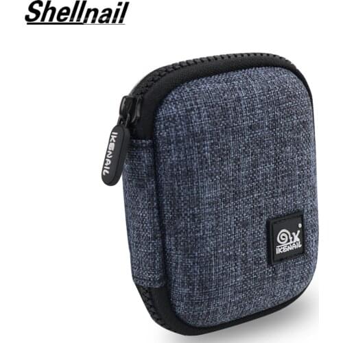 Shellnail Canvas+EVA Earphone Box Electronic USB Headphone Accessories Earbuds Hard Case Storage Bag SD Card Portable Carry Bag