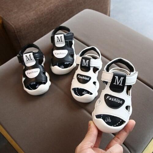 2021 New Boy Sandals Children Non-slip Baby Toddler Shoes Cowhide Soft Sole Kids Sports And Leisure Sandals Fashion Beach Shoes