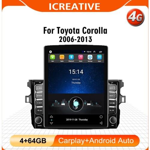 9.7" Android 8.1 2 din Car Radio Audio Multimedia Video Player Wifi GPS Navigation For Toyota Corolla 2006-2013
