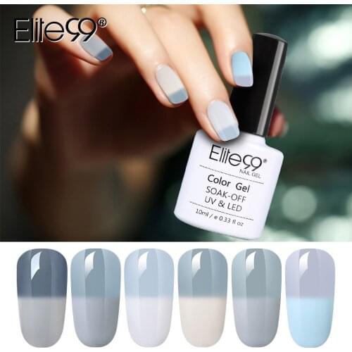 Elite99 Temperature Change Color Gel Nail Art Design Soak Off UV Gel Paint Lacquer Nail Polish UV Nail Varnish Gel Grey Gel