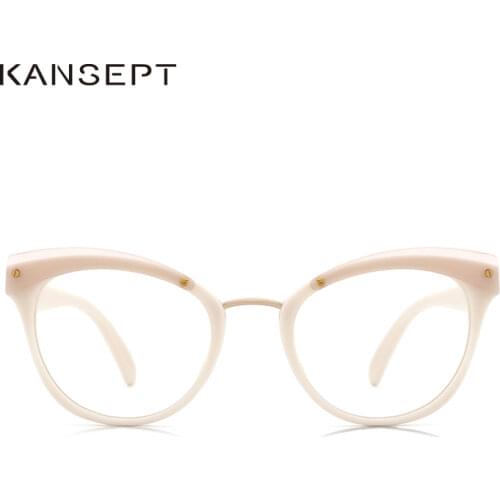 KANSEPT Women Eyeglasses Frame 2019 White Fashion Butterfly Optical Prescription Glasses Frames For Women#OR001