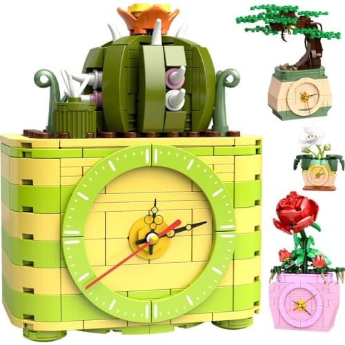 Ideas Rose Flowers Bouquet Building Blocks Creator Houses Ornament Friends DIY Orchid Potted Plants Bricks Toys For Girls Gifts