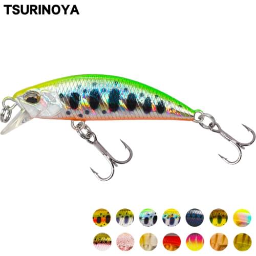 TSURINOYA Mini Minnow Hard Lure Set DW63 4PCS 50mm 5g Hot Sell Sinking Water Hard Bait Combo Freshwater Jerkbait Wobblers