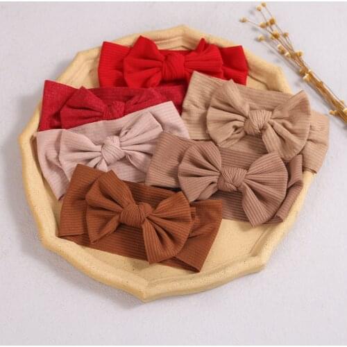 Newest Style Large Knot Bow Headband Headwrap Kids Cotton Bows Turban for Children Girls Headwear 30pc/lot