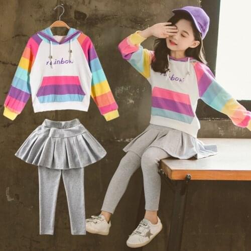 Girls Clothes 2021 Clothing For Girls Hoodie + Dress Pants Suits Spring Autumn Kids Clothes Teen Children 5 6 7 8 9 10 12 Years