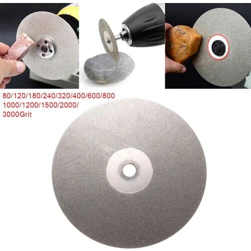 6" 150mm 80~3000 Diamond Coated Flat Lap Wheel Lapidary Polishing Grinding Disc Drop Ship