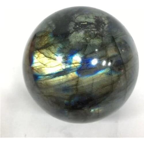 Natural Labradorite Quartz Moonlight Crystal Ball Stone Healing
