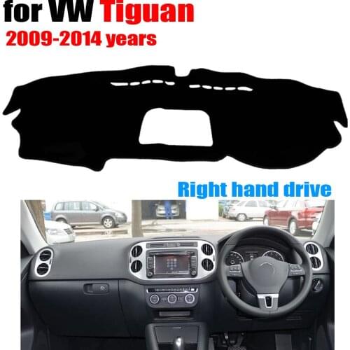 RKAC Car dashboard covers mat for VOLKSWAGEN VW Tiguan 2009-2014 Right hand drive dashmat pad dash cover dashboard accessories