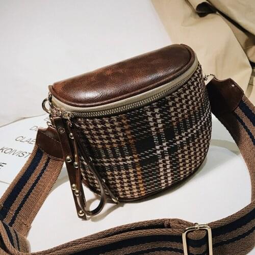 Luxury Design Saddle Bags Women Crossbody Bags 2021 New Fashion Brand Wide Strap Ladies Shoulder Messenger Bags Female Purses