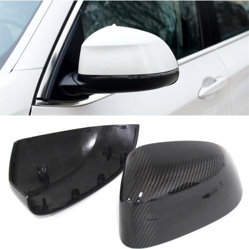 Real Carbon Fiber Rear View Side Mirror Cover For BMW X3 F25 X4 F26 X5 F15 X6 F16 2014-2017