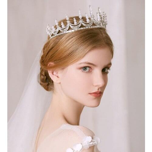 Rhinestones Bridal Crystal Tiaras Bride Baroque Party Crowns Wedding Hair Accessories Hair Jewelry Wedding Crown Women Headpiece