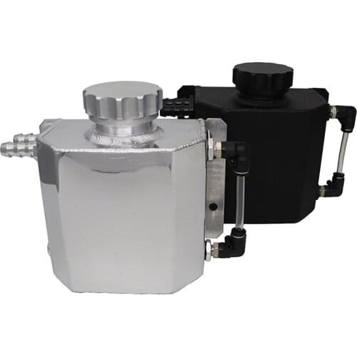 Universal 1L 1000ML Aluminum Auto Car Engine Oil Catch Can Automobiles Vehicle Oil Tank Reservoir with Drain Plug