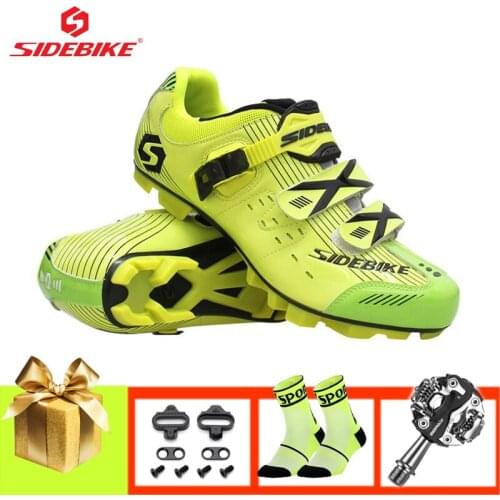 SIDEBIKE cycling shoes men women SPD pedals mountain bike sapatilha ciclismo mtb breathable non-slip self-locking bicycle shoes