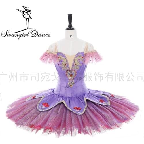 Women Lilac Fairy professional ballet tutu costumes pancake tutu child sleeping beauty competition tutu girls BT2045