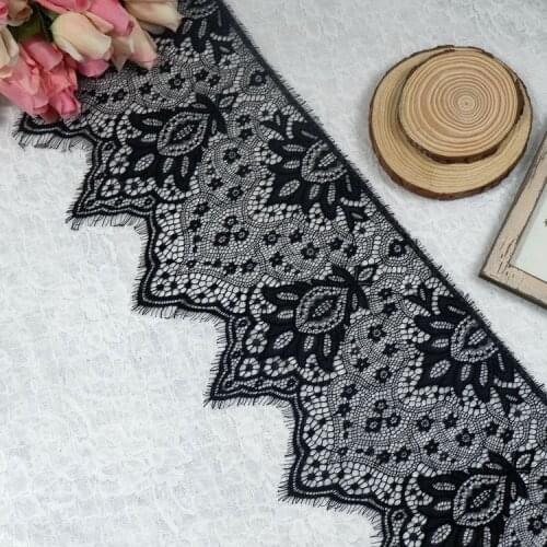 3M Hollow Pressed Yarn Unilateral Exquisite Eyelashes Lace Clothing Material Skirt Stitching Lengthened Accessories 25CM